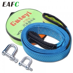 5M 8 Ton Tow Cable Tow Strap Car Towing Rope With Hook High Strength Nylon For Heavy Duty Car Emergency