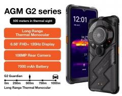 AGM G2 Guardian G2 Pro Smartphone 5G 6.58 pouces 12Go RAM 256Go ROM Caméra d'imagerie thermique à mise au point automatique