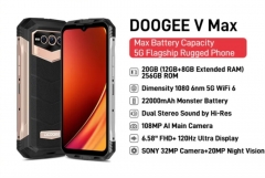 Doogee V Max smartphone Tilt 2.6 Octa-Kern 6nm 5G 6.58 pouces12Go RAM 256Go ROM Téléphone robuste
