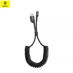 Baseus USB A auf Lightning Spiral Ladekabel Datenkabel Nylon Geflecht