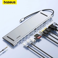 Baseus USB Typ C HUB zu 3.0 USB HDMI-kompatibel RJ45 USB HUB für MacBook Pro USB Splitter Multi 11 Ports Typ C HUB USB-C HUB