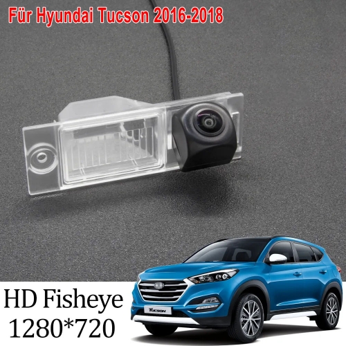 Caméra de recul HD 1280*720 Fisheye pour Hyundai Tucson SUV 3e génération 2016-2018