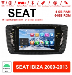 7 Zoll Android 10 Autoradio / Multimedia 4GB RAM 64GB ROM Für SEAT IBIZA 2009-2013 With WiFi NAVI Bluetooth USB