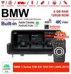 10.25 Zoll Qualcomm Snapdragon 665  8 Core Android 13.0 4G LTE Autoradio / Multimedia USB WiFi Navi Carplay Für BMW 3 Series E90 E91 E92 E93