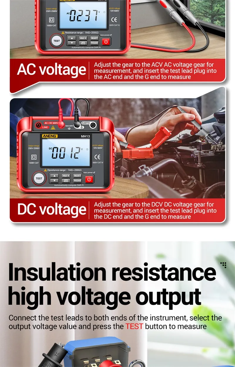 Aneng MH13 ohm tester