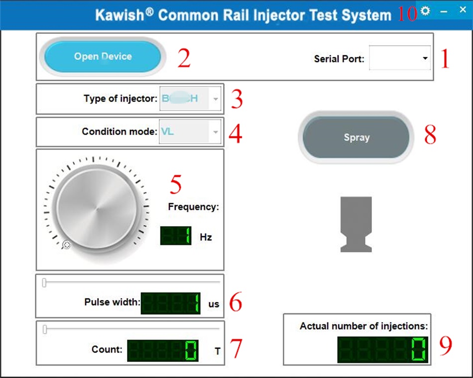 KW608 USB-Diesel-Common-Rail-Injektor-Tester 