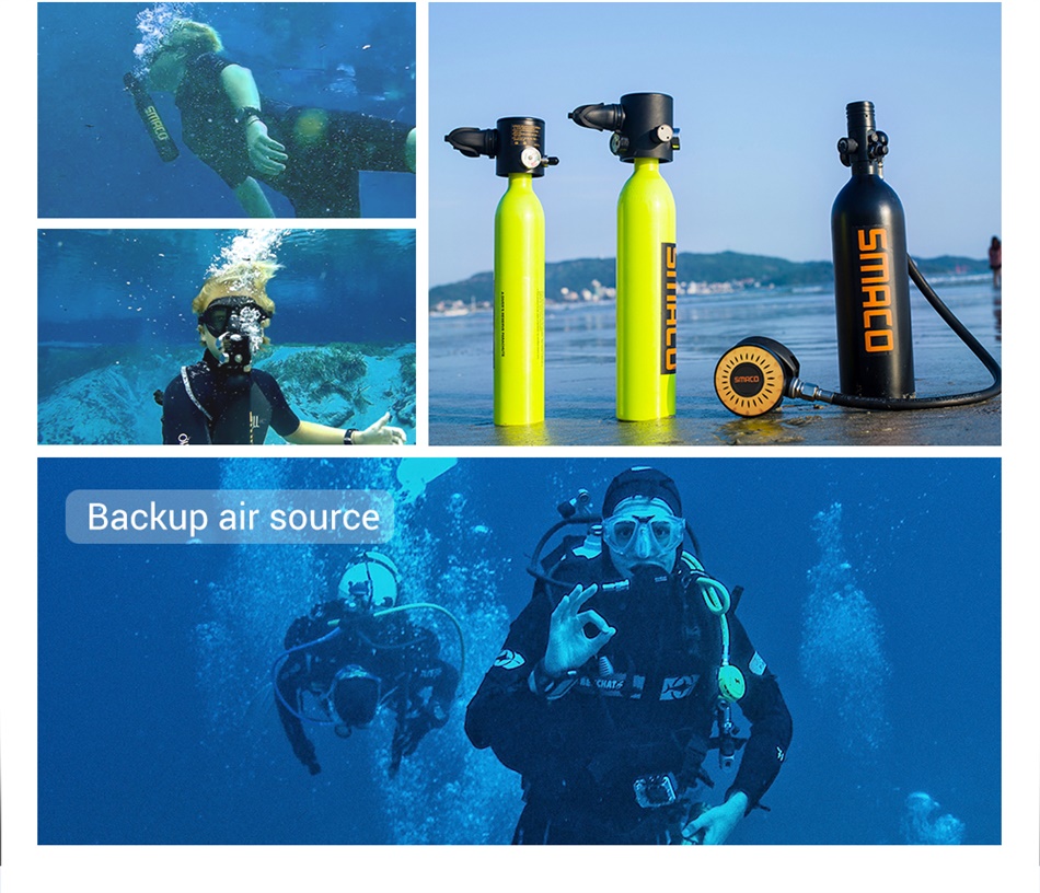 SMACO S500 Mini Scuba Diving Oxygen Tank