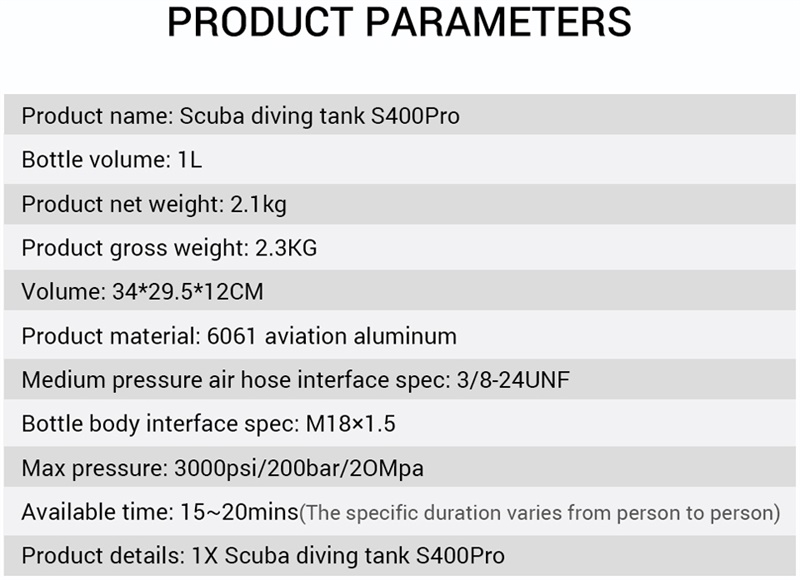 SMACO S400Pro Scuba Diving Tank Equipment