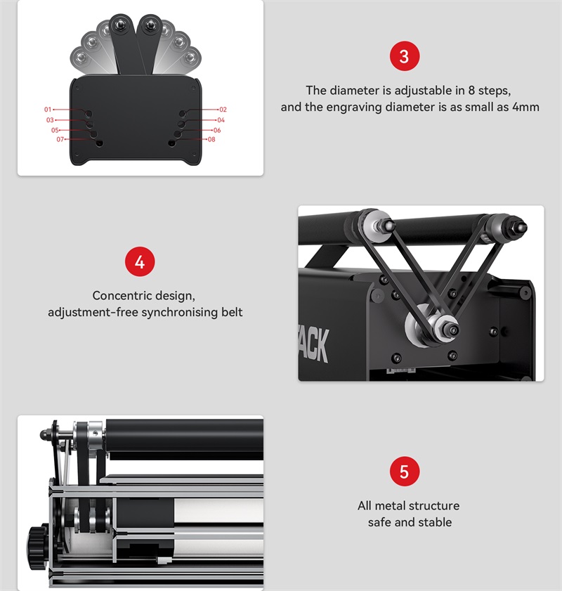 ATOMSTACK R3 PRO Laser-Rotationswalze