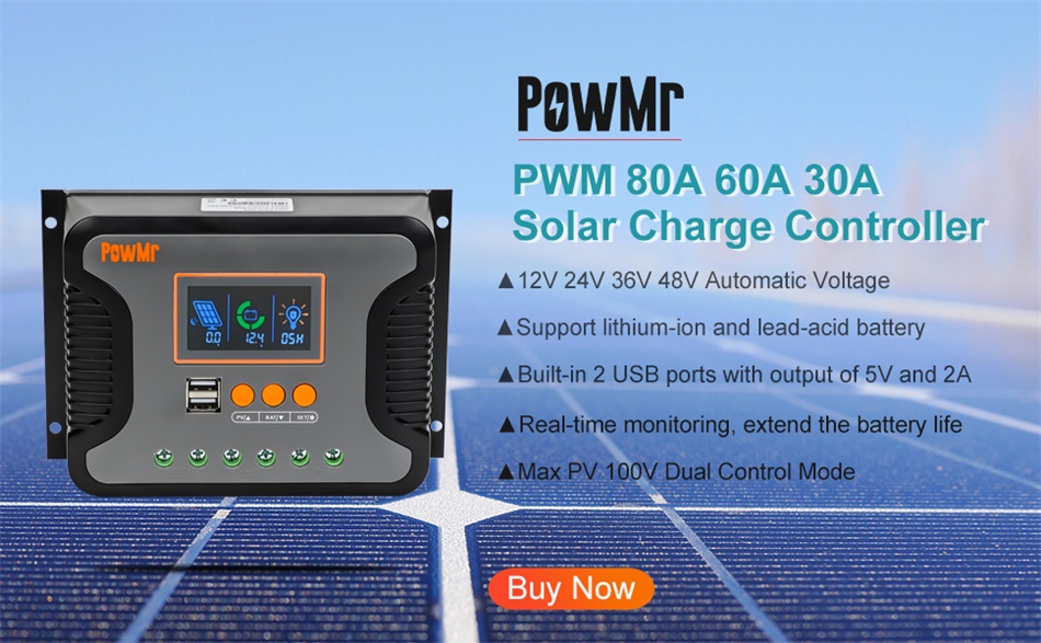 PowMr MPPT Solar Ladegerät Controller 