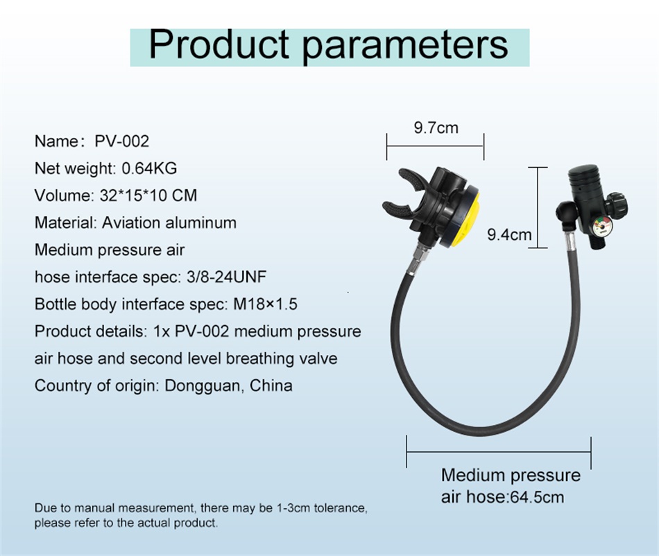 SMACO S400Plus Mini Oxygen Cylinder Control Valve