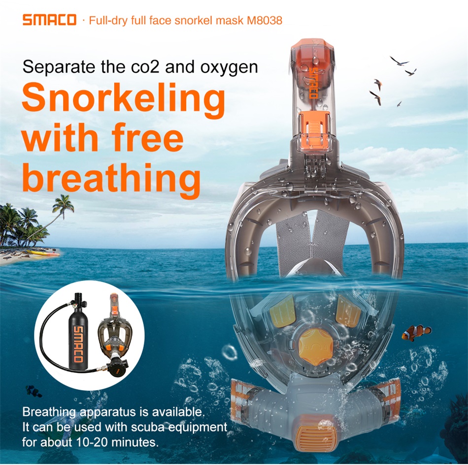 Masque de plongée sous-marine pliable SMACO pour les jeunes