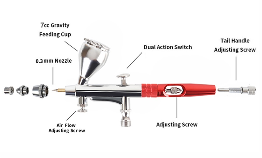 RIBO Tragbare Airbrush Auto Mini Air Pinsel 