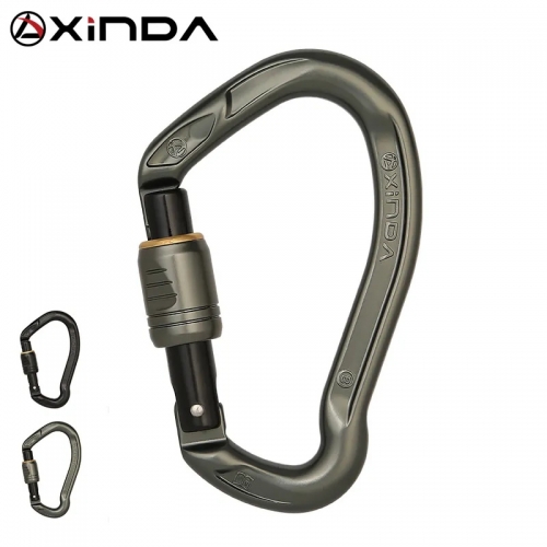 Xinda Outdoor Mousqueton en forme d'oreille Vis coulissante Produit d'escalade CE UIAA