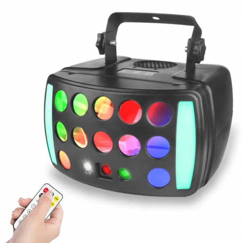 DJ Disco Derby Beam 4 in1 Stage Light Red Green Laser Pattern Strobe Dynamic Marquee Effect Party Wedding Club Dance Lamp