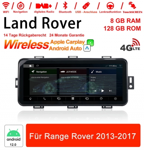 12.3 Zoll Qualcomm Snapdragon 668S 8 Core Android 13.0 4G LTE Autoradio mit Flip Screen / Multimedia 8GB RAM 128GB ROM Für Range Rover Sport 2013-2017