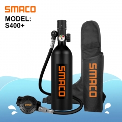 SMACO S400Plus Mini Scuba Diving Tank/Equipment Air 1L Cylinder Oxygen Tank Set Dive Respirator Hand Pump