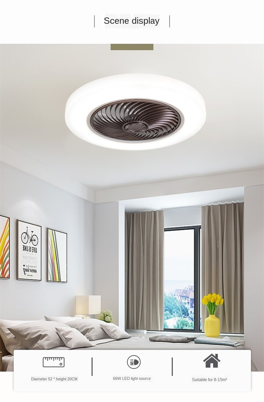 Lumières de ventilateur de plafond télécommandées intelligentes