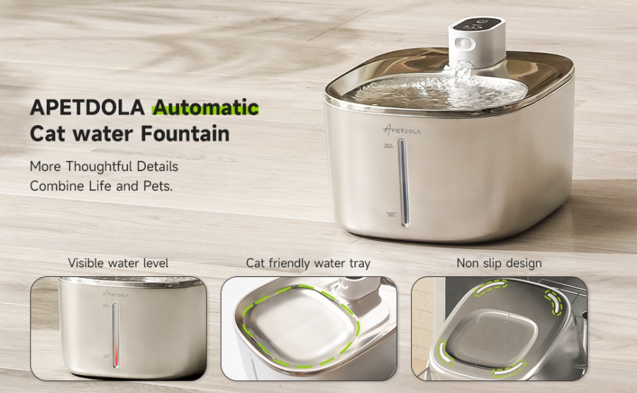 Fontaine à eau pour chat 4L, capteur automatique, fontaine à boire