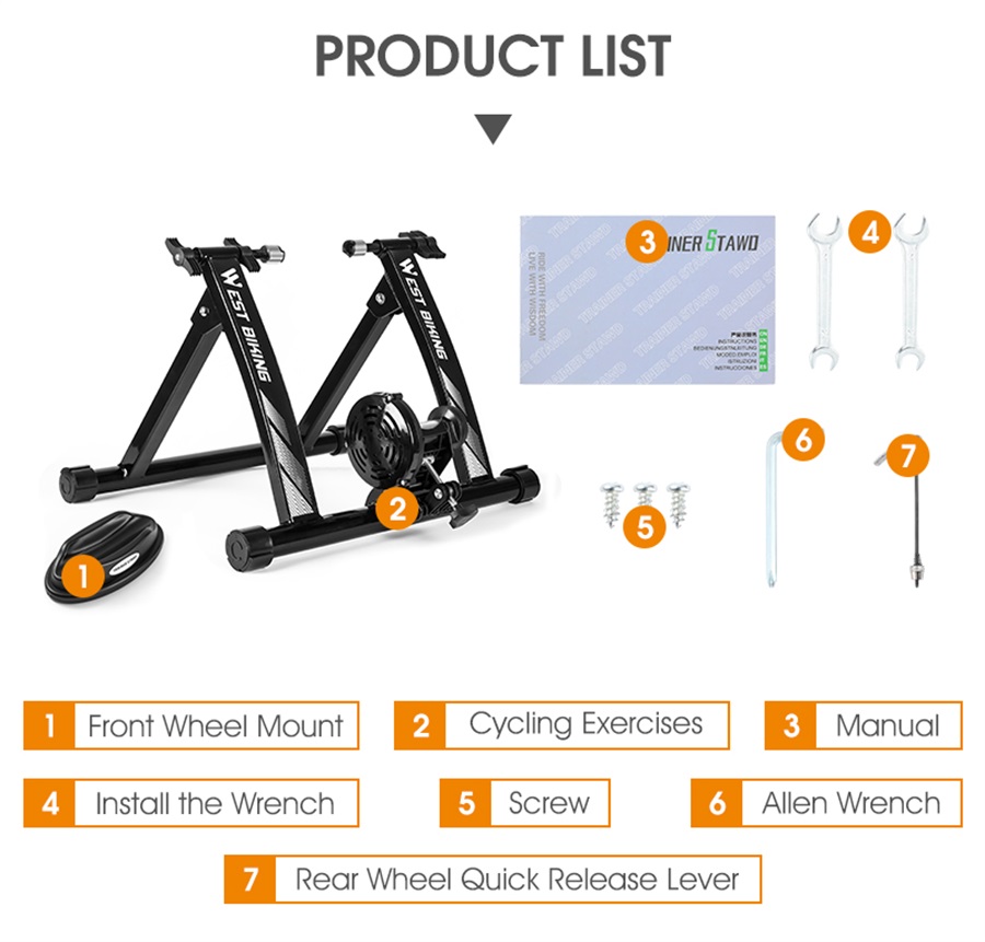 West Biking indoor exercise bike trainer