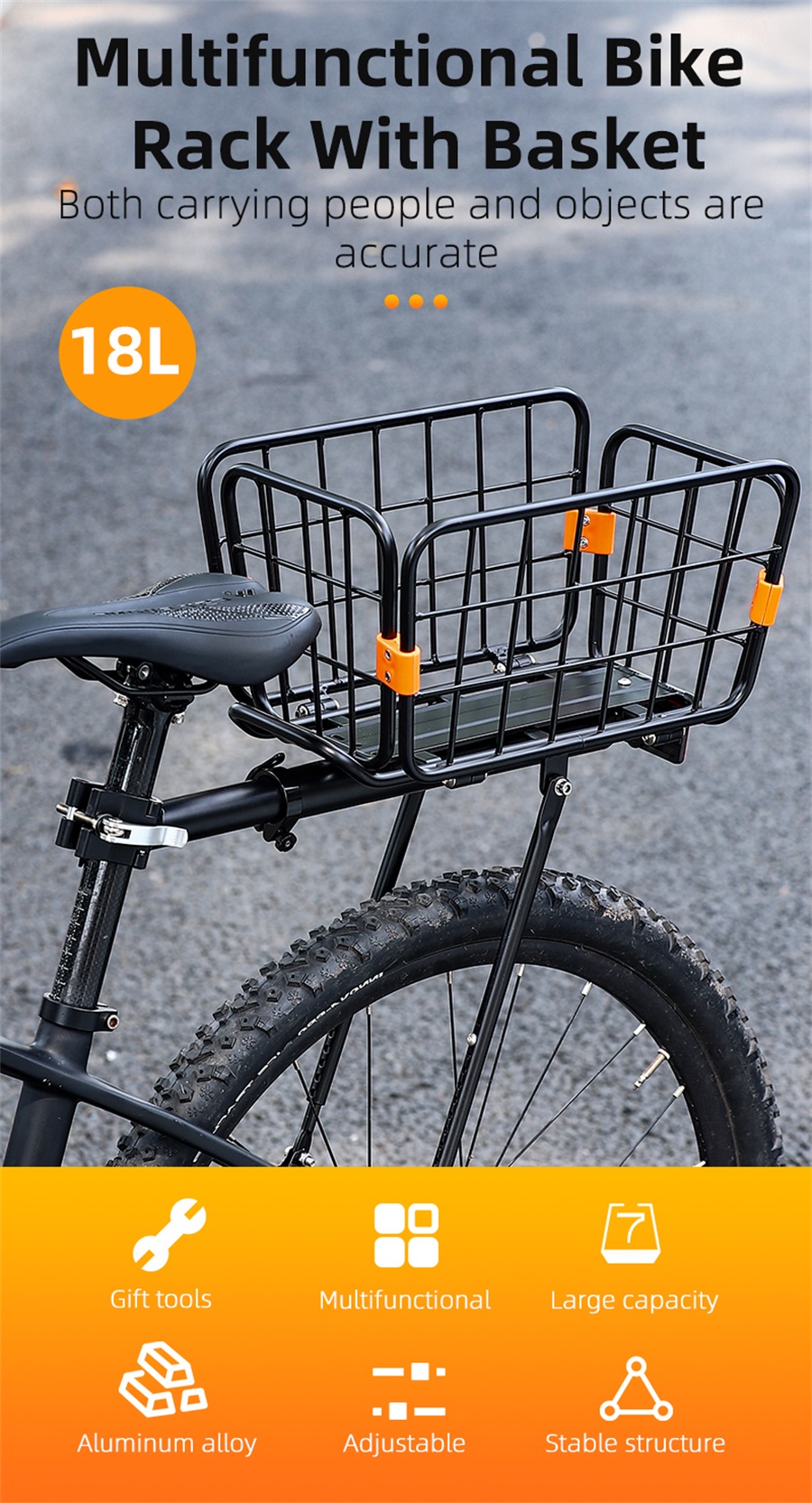 Porte-vélo en alliage d'aluminium West Biking