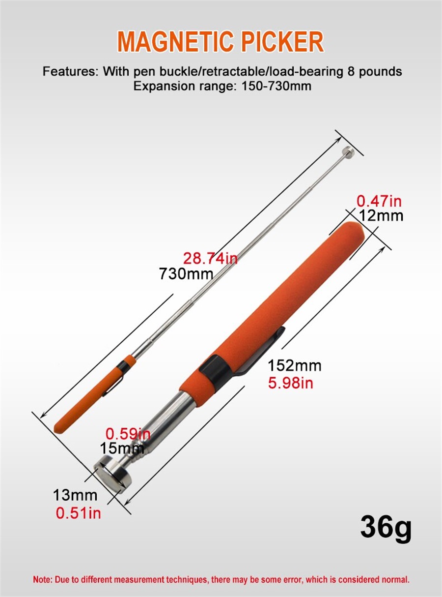 tragbare 8 Pfund magnetisch versenkbarer Saug Eisenstange