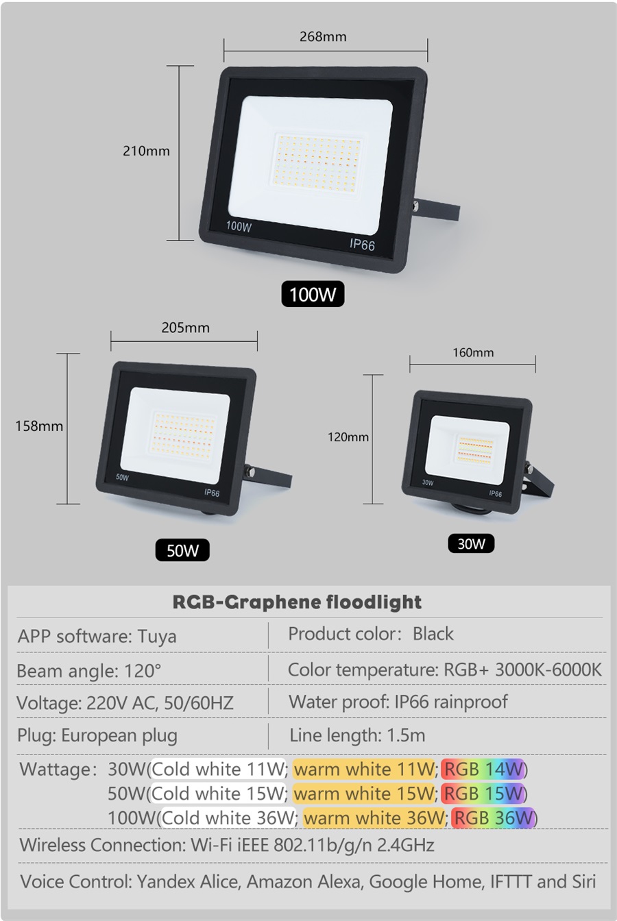 Outdoor RGB lighting projector