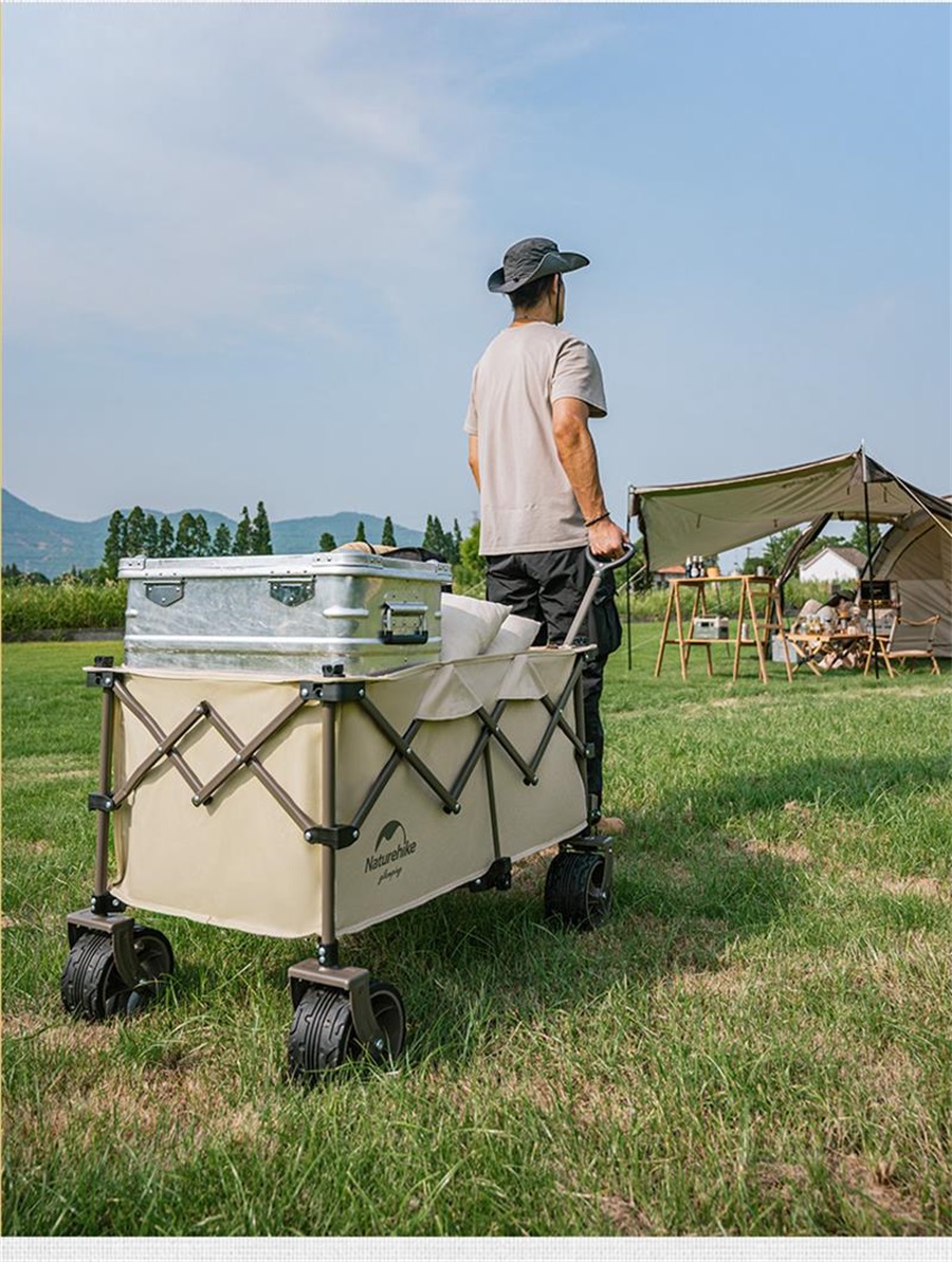 Chariot de pique-nique multifonctionnel pour randonnée dans la nature