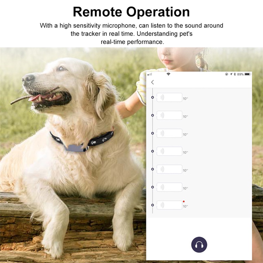 Waterproof IP67 Pets GPS AGPS LBS Real-time Tracker