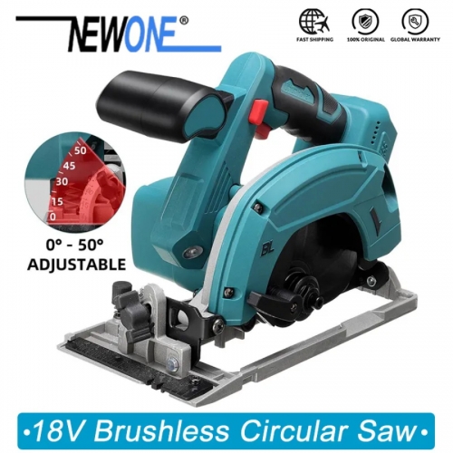 NEWONE scie circulaire électrique, lame de scie 165mm, coupe multi-angle sans balais, adaptée à la batterie Makita 18v