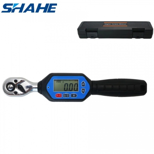 Shahe mini adjustable digital torque wrench 1/4'' 3/8'' 1/2'' professional bicycle car repair hand tools
