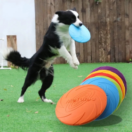 15/18/22cm Fashion Dog Toys Flying Discs Pet Dogs Silicone Game Trainning Interactive Puppy Toys Puppy Pet Supplies