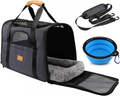 Faltbare Katzentasche Transporttasche Transportbox mit Einstellbar Schultergurt für Katzen Kleiner Welpe