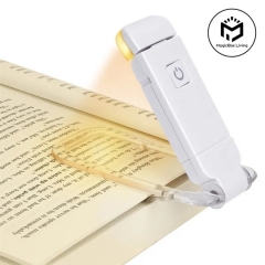 Lampe LED Rechargeable par USB, marque-page, lampe de lecture, Protection des yeux, veilleuse Portable à Clip, lampe de bureau