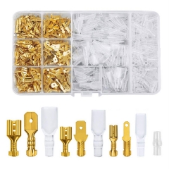 Box Insulated Male Female Wire Connector 2.8/4.8/6.3mm Electrical Crimp Terminals Termin Spade Connectors Assorted Kit