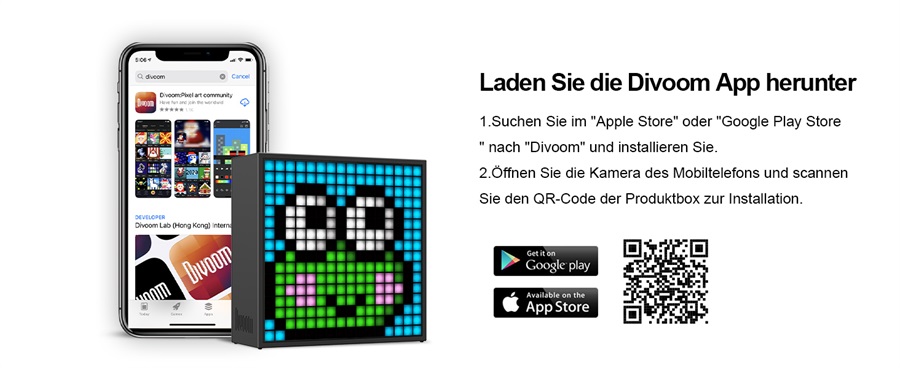 Haut-parleur Bluetooth DIVOOM Timebox-Evo Pixel Art