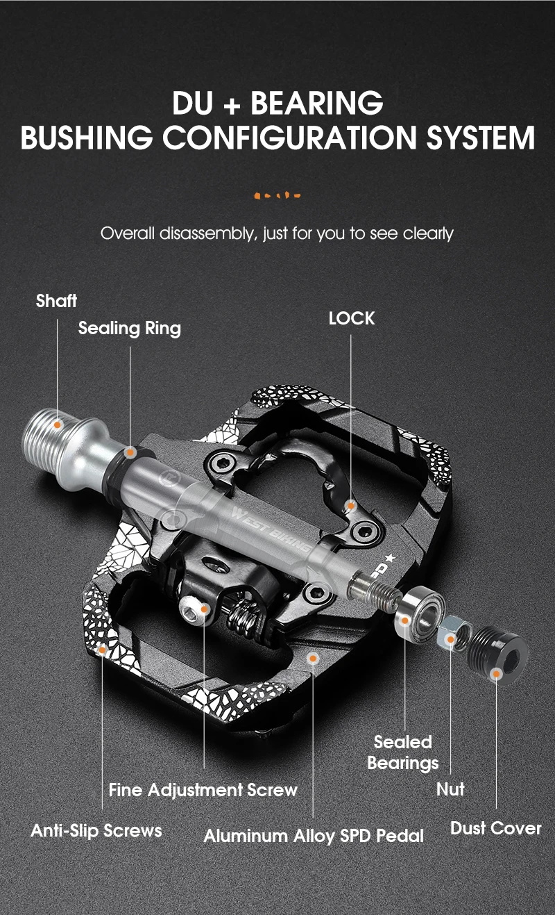 West Biking Fahrrad Lock Pedal 