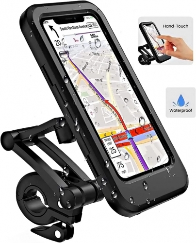 Wasserdichter Motorrad-Fahrrad telefon halter 360 ° drehbar höhen verstellbar mit Touchscreen-Lenker-Telefon clip