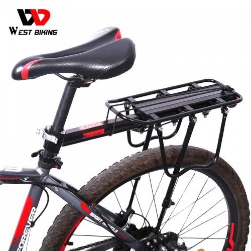 West Biking Vélo Cargo Racks Version améliorée MTB Plage Vélo de course Rack à bagages Logo réfléchissant Cyclisme Kick Bike Rack