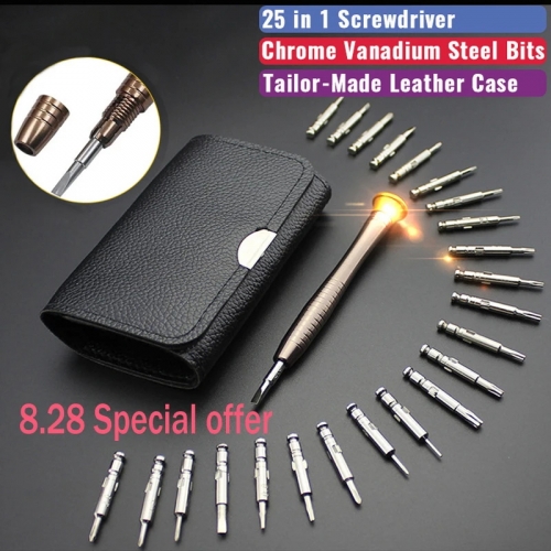 25 in 1 Mini Precision Screwdriver Magnetic Set Electronic Repair Tools Kit For iPhone Camera Watch PC