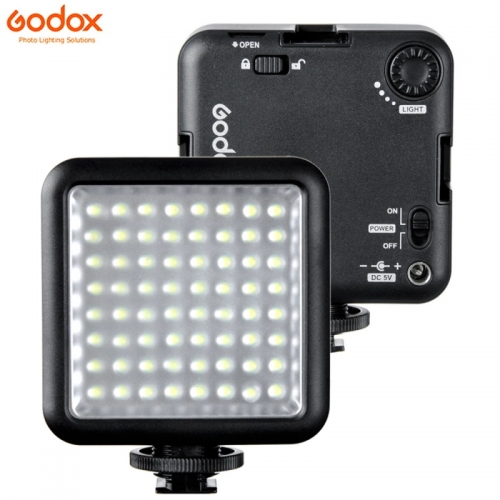Godox LED64 LED Video Light Lamp 5500-6500K with Brightness Dimmer for DSLR Camera Camcorder DV Photo Shooting