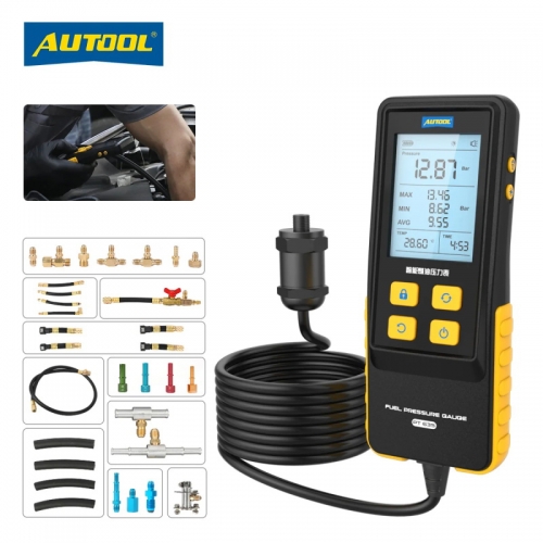 Autool pt635 automobile fuel pressure gauge 0-100 psi digital display automobile tool for motorcycle car truck