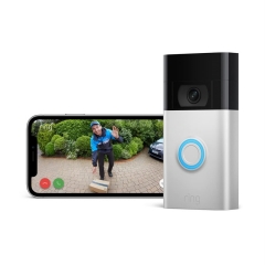Sonnette vidéo RING WLAN HD avec caméra de vision nocturne, interphone vidéo, fonctionne avec Alexa