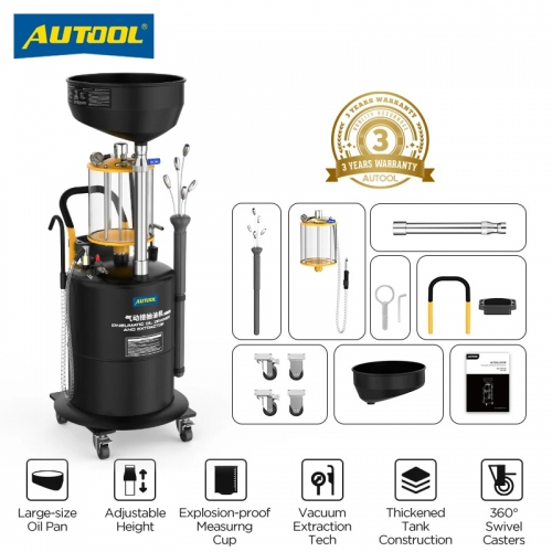 Autool OD720 pompe à huile pneumatique et pompe à huile machine 200-2000 bar machine d'aspiration d'huile pneumatique machine de récupération d'huile