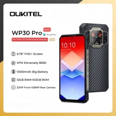 Oukitel WP30 Pro 5G Android 13  6.78 pouces FHD+ de Écran 12Go de RAM 512Go de ROM Smartphone robuste 120W Super Charge 11000 mAh