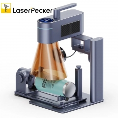 Laserpecker 4 Lazer Graveur 450nm semi-conducteur lumière bleue 1064nm laser infrarouge Mini 8k machine de gravure et de découpe+ Rotary Extension
