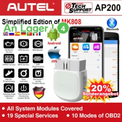 Autel AP200 Bluetooth Adaptateur OBD2 Lecteur de code de scanner Système complet Outil de diagnostic OBD2 Service AutoVIN TPMS IMMO...