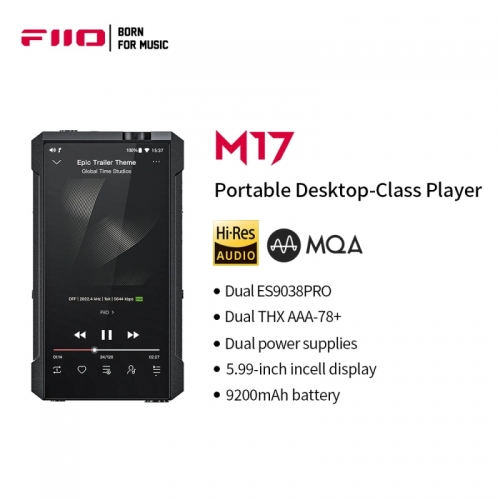 FiiO M17 with Dual ES9038PRO HiFi Bluetooth 5.0 music Player