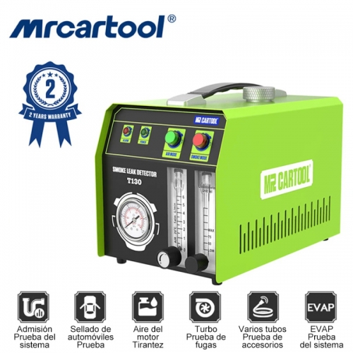 MR CARTOOL T130 détecteur de fuite de fumée de voiture localisateur de fuite de tuyau d'huile système EVAP testeur de fuite de fumée
