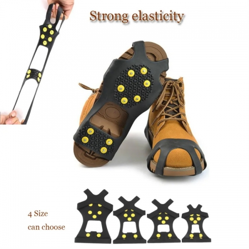 Eis Nicht Slip Schnee Schuh Spikes Grips Steigeisen Stollen Winter Klettern Sicherheit Werkzeug Anti Slip Schuhe Cover outdoor crampones